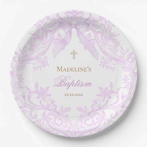  watercolor lilac purple Baptism