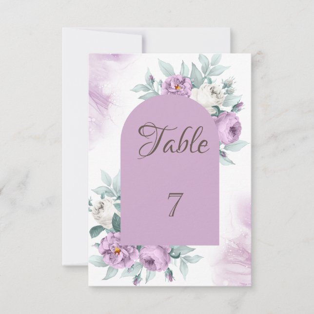 Watercolor Lilac Roses Invitation (Front)