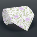 Watercolor lilac roses pattern neck tie<br><div class="desc">elegant floral pattern tie</div>
