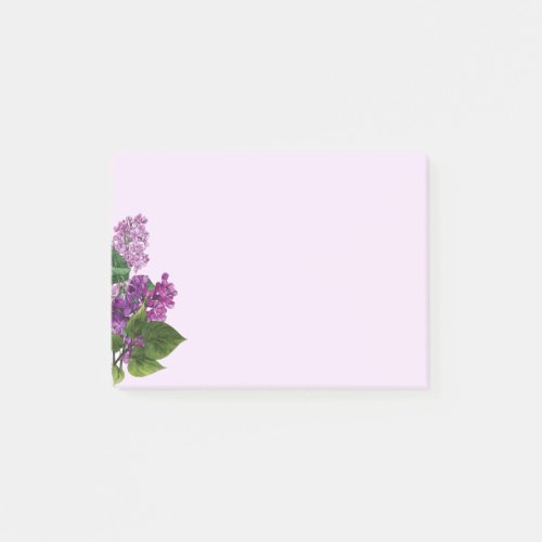 Watercolor Lilac Shrub Garden Flowers Art  Post_it Notes