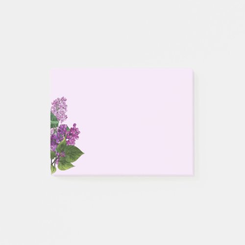 Watercolor Lilac Shrub Garden Flowers Art Post_it  Post_it Notes