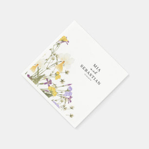 Watercolor Lilac Wedding Napkins