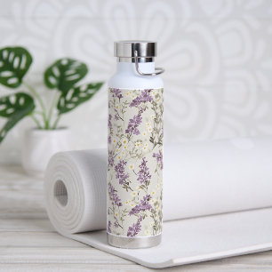 Watercolor Lilacs Design Water Bottle