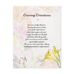 Watercolor Lilies Informational Sheet Enclosure Card