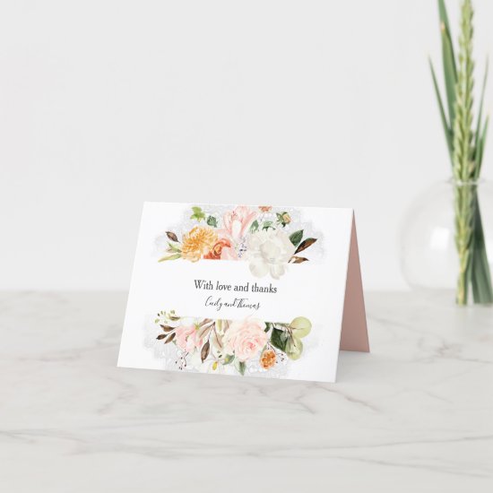 Watercolor Lilies Magnolias Peonies Roses Holiday Card