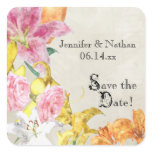 Watercolor Lilies  Save the Date Stickers