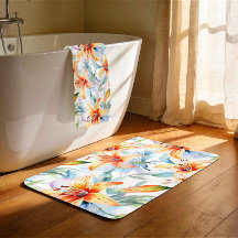 Watercolor Lily Floral Pattern