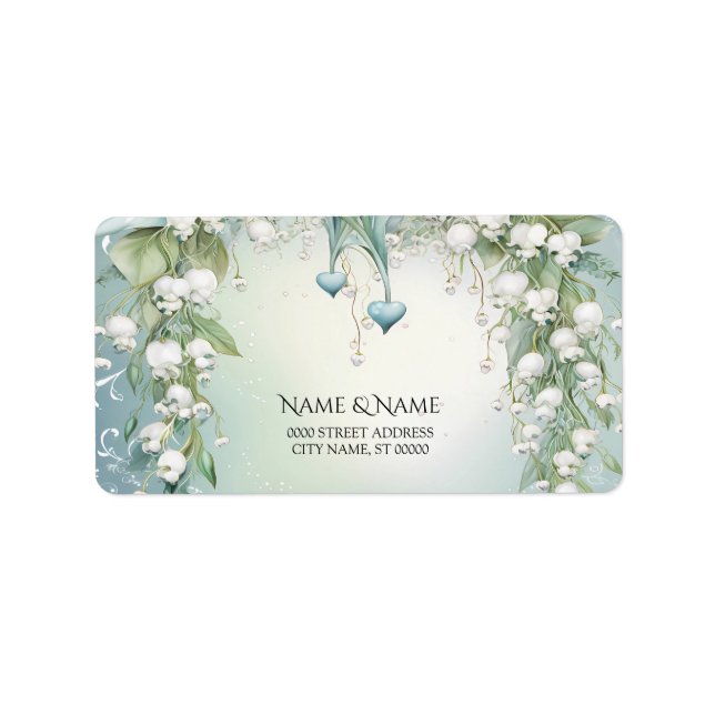 Watercolor Lily of the Valley Address Label (Front)