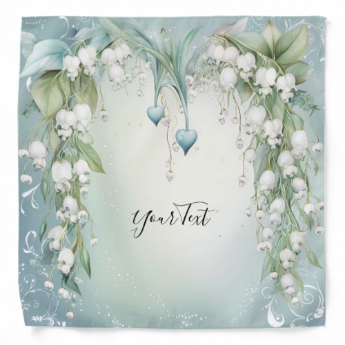 Watercolor Lily of the Valley Bandana