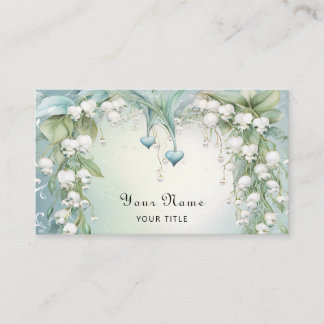 Watercolor Lily of the Valley Business Card