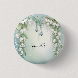 Watercolor Lily of the Valley Button