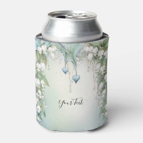 Watercolor Lily of the Valley Can Cooler