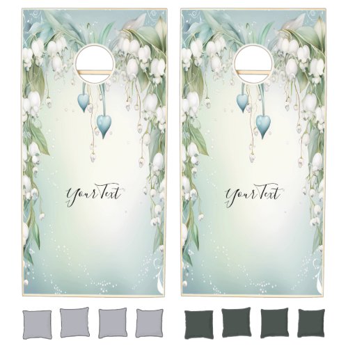 Watercolor Lily of the Valley Cornhole Set
