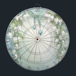 Watercolor Lily of the Valley Dartboard<br><div class="desc">Beautiful Watercolor Lily of the Valley Dartboard</div>