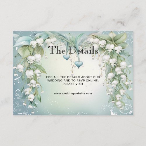 Watercolor Lily of the Valley Detail Enclosure Card