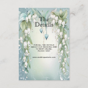 Watercolor Lily of the Valley Detail Enclosure Card