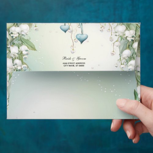 Watercolor Lily of the Valley Envelope