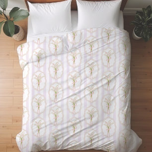 Watercolor Lily of The Valley Floral Botanical Duvet Cover