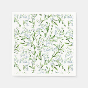 Watercolor Lily of The Valley Flowers Napkins