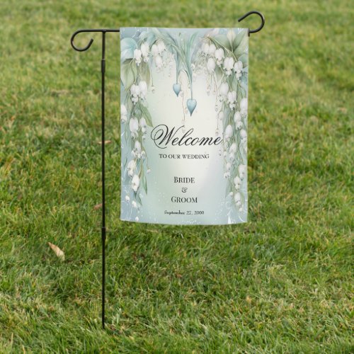 Watercolor Lily of the Valley Garden Flag