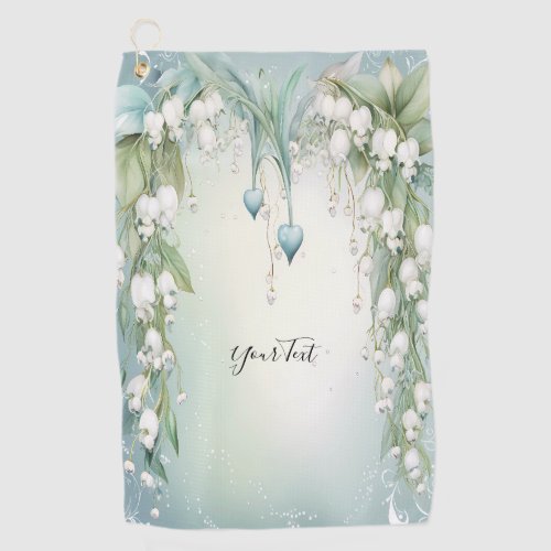 Watercolor Lily of the Valley Golf Towel