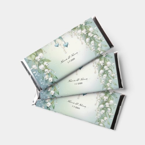 Watercolor Lily of the Valley Hershey Bar Favors