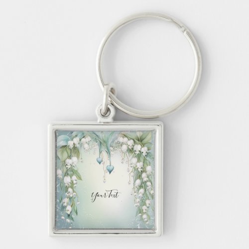 Watercolor Lily of the Valley Keychain
