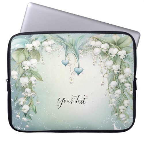 Watercolor Lily of the Valley Laptop Sleeve