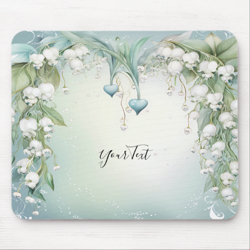 Watercolor Lily of the Valley Mousepad