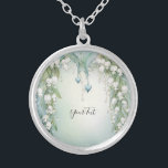 Watercolor Lily of the Valley Necklace<br><div class="desc">Beautiful Watercolor Lily of the Valley Necklace</div>