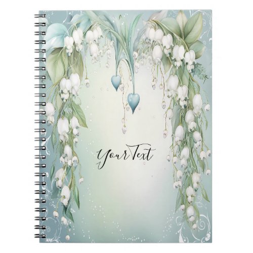 Watercolor Lily of the Valley Notebook