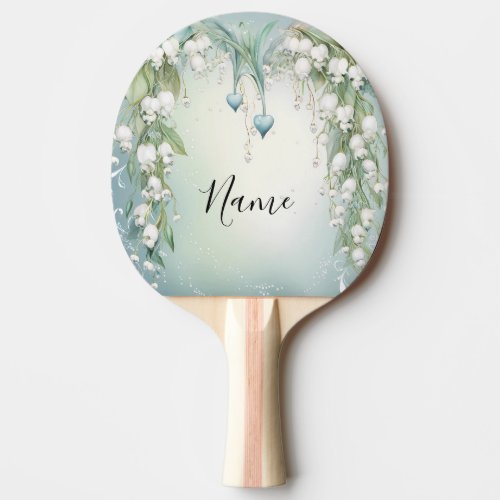 Watercolor Lily of the Valley Ping Pong Paddle