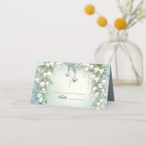 Watercolor Lily of the Valley Place Card