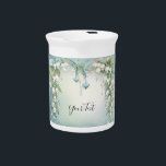 Watercolor Lily of the Valley Porcelain Pitcher<br><div class="desc">Beautiful Watercolor Lily of the Valley Porcelain Pitcher</div>