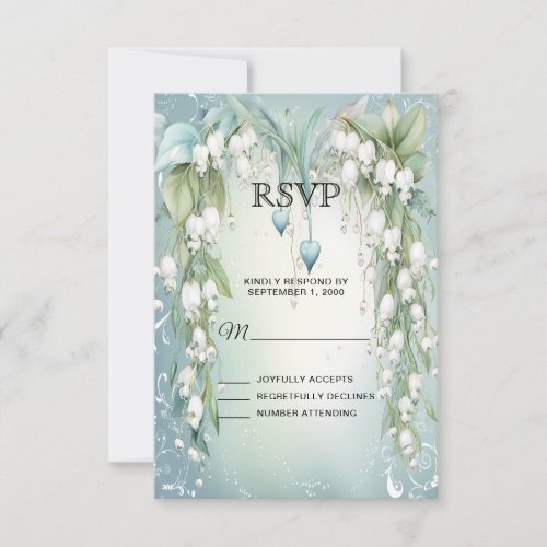 Watercolor Lily of the Valley RSVP Card