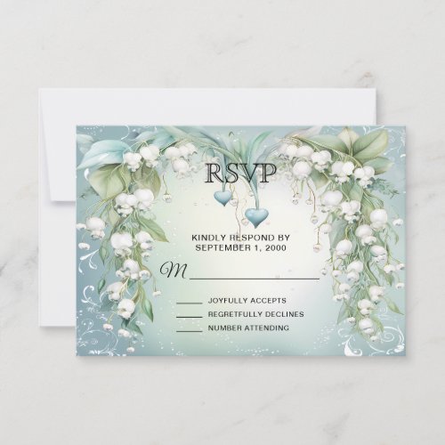 Watercolor Lily of the Valley RSVP Card