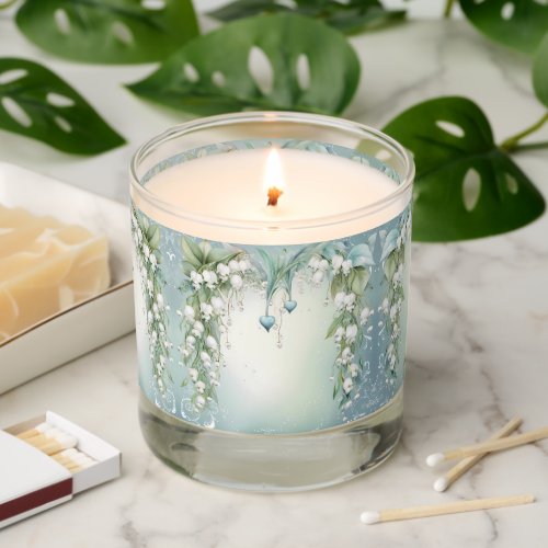 Watercolor Lily of the Valley Scented Jar Candle