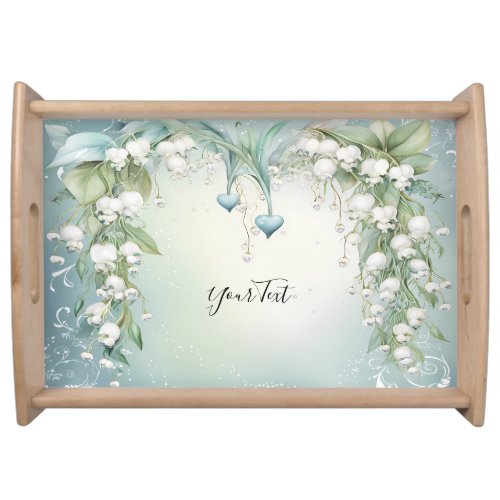 Watercolor Lily of the Valley Serving Tray