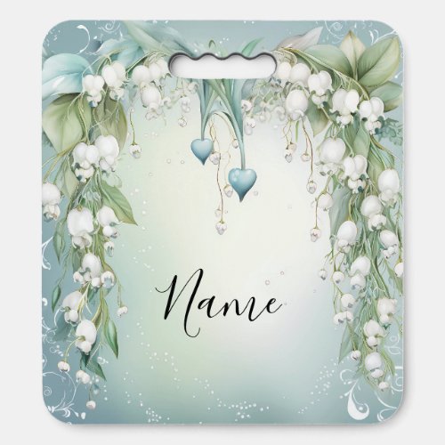 Watercolor Lily of the Valley Stadium Seat Cushion