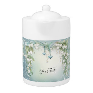 Watercolor Lily of the Valley Teapot