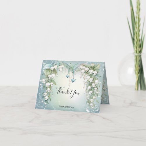 Watercolor Lily of the Valley Thank You Card