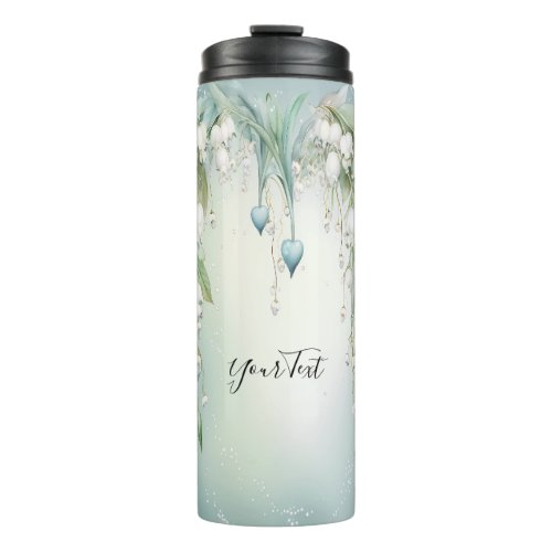 Watercolor Lily of the Valley Thermal Tumbler