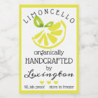 Watercolor Limoncello For A Small Bottle Label |