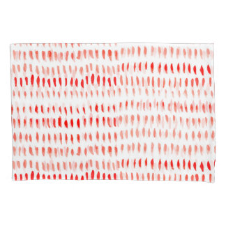 Watercolor lineart: red grunge pattern. pillow case