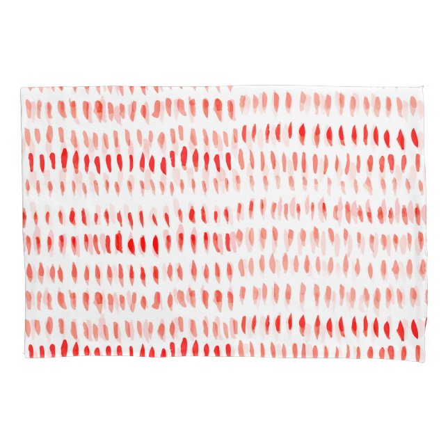 Watercolor lineart: red grunge pattern. pillow case (Front)