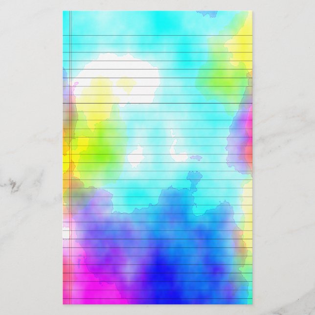 Watercolor Lined Stationery (Front)