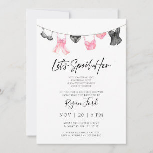 Watercolor Lingerie Party Invitation