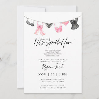 Watercolor Lingerie Party Invitation