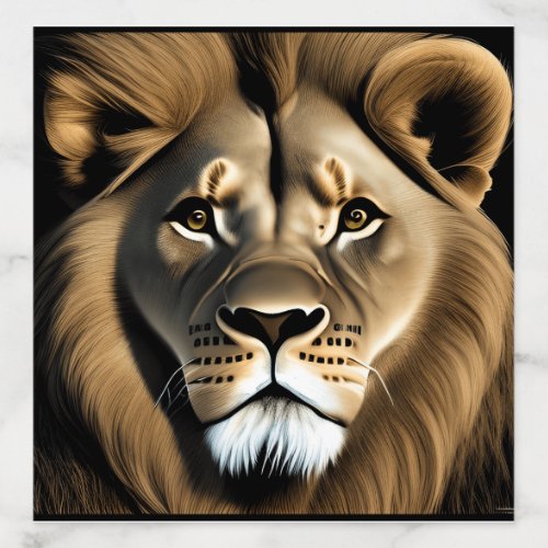 Watercolor Lion Graphic Envelope Liner
