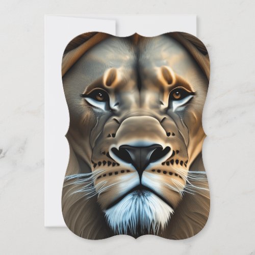 Watercolor Lion Graphic Note Card